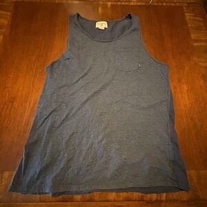Billabong Tank Top Size Large Navy Blue Surf Skate Sleeveless Pocket Tee Men's